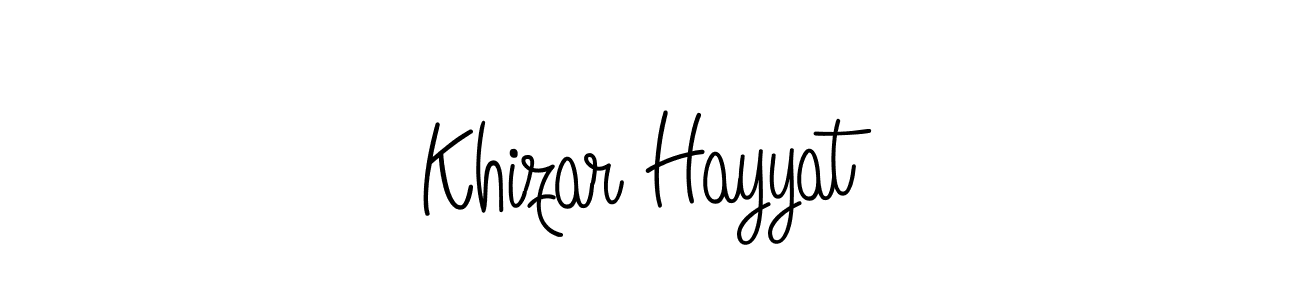 Also we have Khizar Hayyat name is the best signature style. Create professional handwritten signature collection using Angelique-Rose-font-FFP autograph style. Khizar Hayyat signature style 5 images and pictures png