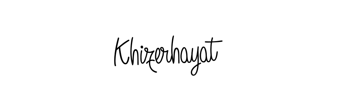 You should practise on your own different ways (Angelique-Rose-font-FFP) to write your name (Khizerhayat) in signature. don't let someone else do it for you. Khizerhayat signature style 5 images and pictures png