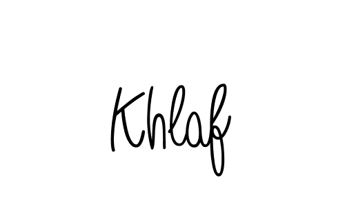 Khlaf stylish signature style. Best Handwritten Sign (Angelique-Rose-font-FFP) for my name. Handwritten Signature Collection Ideas for my name Khlaf. Khlaf signature style 5 images and pictures png