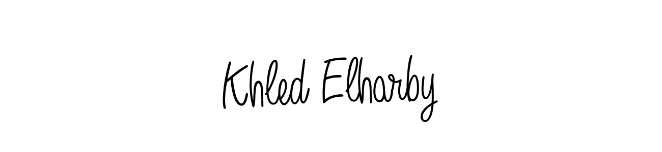 Make a beautiful signature design for name Khled Elharby. With this signature (Angelique-Rose-font-FFP) style, you can create a handwritten signature for free. Khled Elharby signature style 5 images and pictures png