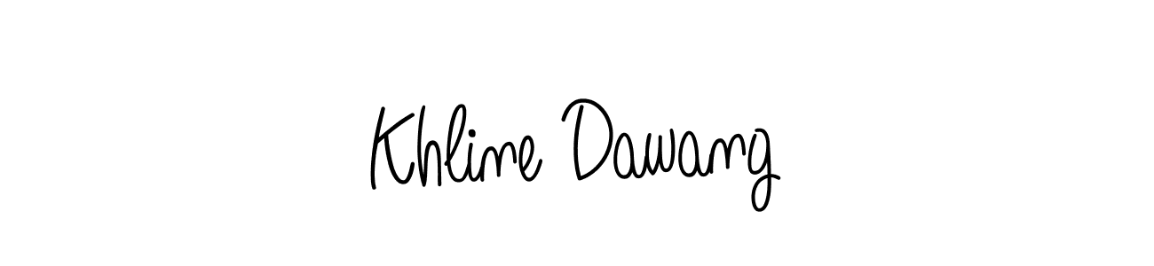 How to make Khline Dawang signature? Angelique-Rose-font-FFP is a professional autograph style. Create handwritten signature for Khline Dawang name. Khline Dawang signature style 5 images and pictures png