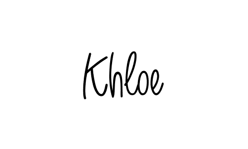 Make a beautiful signature design for name Khloe. With this signature (Angelique-Rose-font-FFP) style, you can create a handwritten signature for free. Khloe signature style 5 images and pictures png
