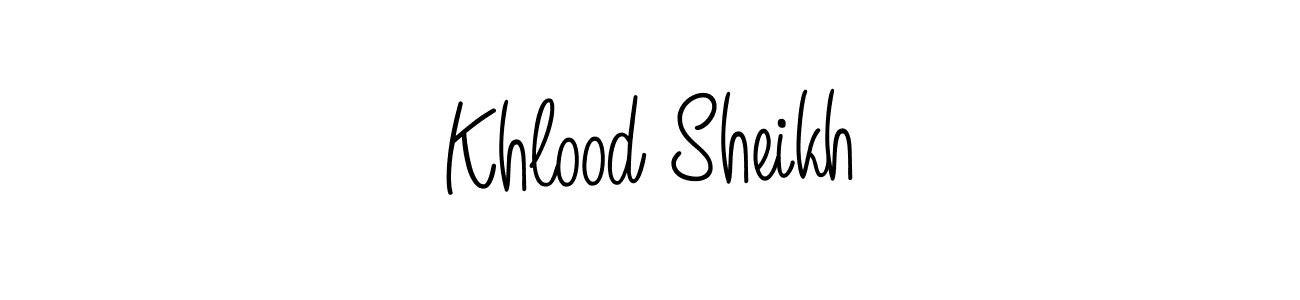 if you are searching for the best signature style for your name Khlood Sheikh. so please give up your signature search. here we have designed multiple signature styles  using Angelique-Rose-font-FFP. Khlood Sheikh signature style 5 images and pictures png