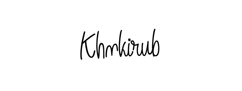 You should practise on your own different ways (Angelique-Rose-font-FFP) to write your name (Khnkirub) in signature. don't let someone else do it for you. Khnkirub signature style 5 images and pictures png