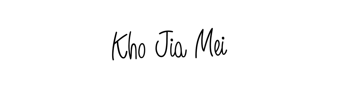 Kho Jia Mei stylish signature style. Best Handwritten Sign (Angelique-Rose-font-FFP) for my name. Handwritten Signature Collection Ideas for my name Kho Jia Mei. Kho Jia Mei signature style 5 images and pictures png