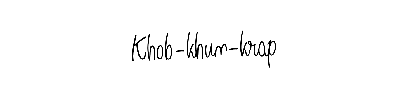 Here are the top 10 professional signature styles for the name Khob-khun-krap. These are the best autograph styles you can use for your name. Khob-khun-krap signature style 5 images and pictures png