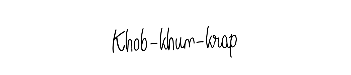 How to make Khob-khun-krap signature? Angelique-Rose-font-FFP is a professional autograph style. Create handwritten signature for Khob-khun-krap name. Khob-khun-krap signature style 5 images and pictures png