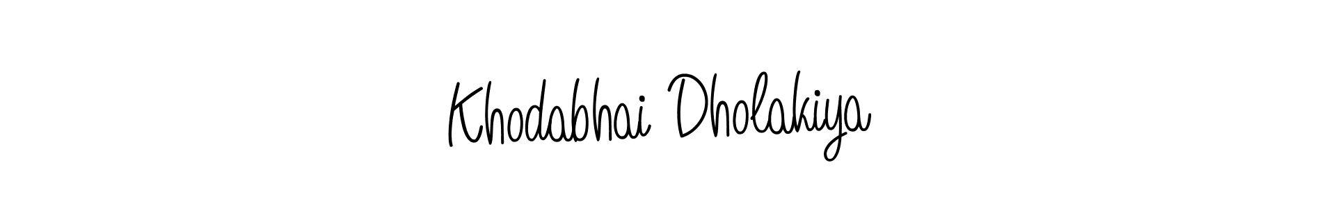 Also we have Khodabhai Dholakiya name is the best signature style. Create professional handwritten signature collection using Angelique-Rose-font-FFP autograph style. Khodabhai Dholakiya signature style 5 images and pictures png