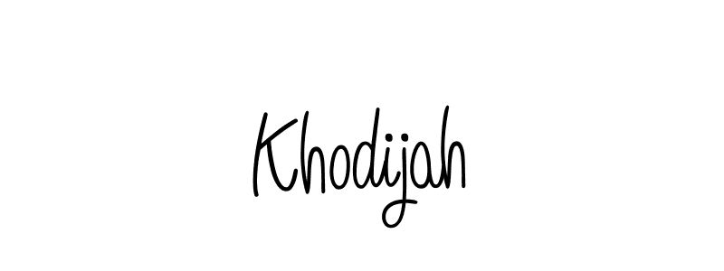 How to make Khodijah name signature. Use Angelique-Rose-font-FFP style for creating short signs online. This is the latest handwritten sign. Khodijah signature style 5 images and pictures png