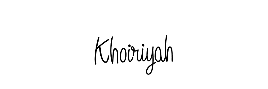 Design your own signature with our free online signature maker. With this signature software, you can create a handwritten (Angelique-Rose-font-FFP) signature for name Khoiriyah. Khoiriyah signature style 5 images and pictures png