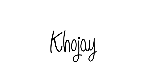 Design your own signature with our free online signature maker. With this signature software, you can create a handwritten (Angelique-Rose-font-FFP) signature for name Khojay. Khojay signature style 5 images and pictures png