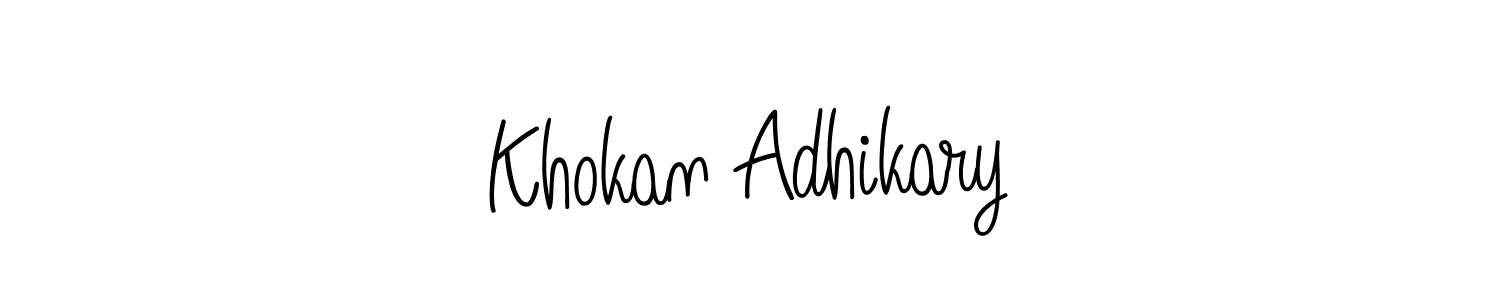 Make a beautiful signature design for name Khokan Adhikary. Use this online signature maker to create a handwritten signature for free. Khokan Adhikary signature style 5 images and pictures png