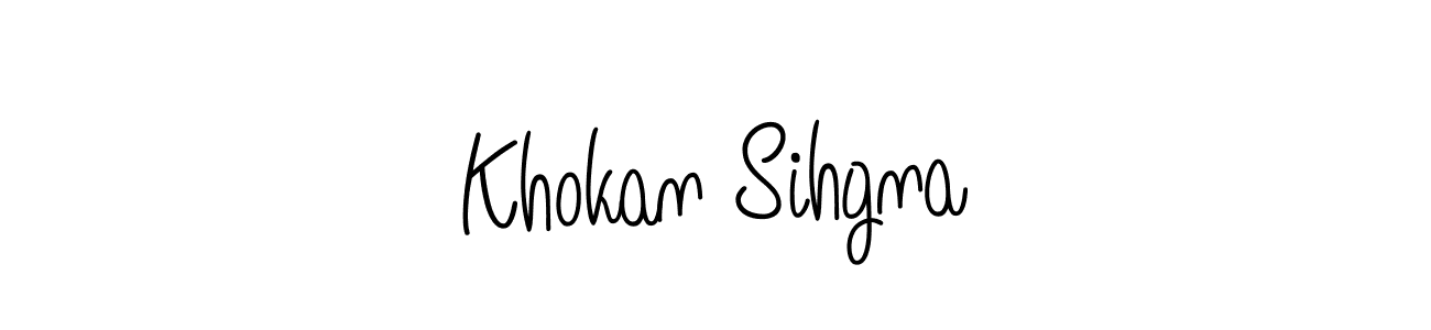 Angelique-Rose-font-FFP is a professional signature style that is perfect for those who want to add a touch of class to their signature. It is also a great choice for those who want to make their signature more unique. Get Khokan Sihgna name to fancy signature for free. Khokan Sihgna signature style 5 images and pictures png