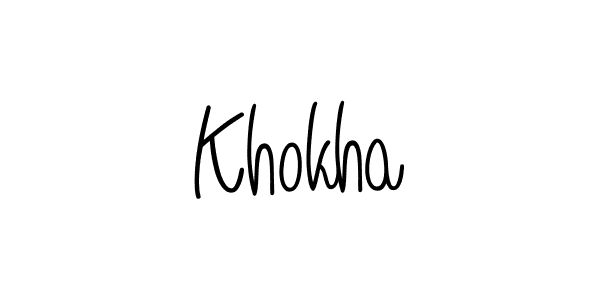 Once you've used our free online signature maker to create your best signature Angelique-Rose-font-FFP style, it's time to enjoy all of the benefits that Khokha name signing documents. Khokha signature style 5 images and pictures png