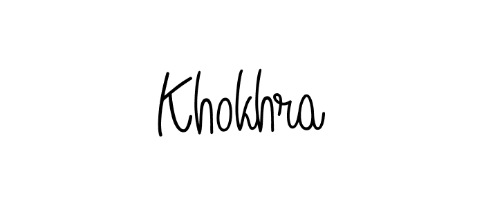 Make a beautiful signature design for name Khokhra. Use this online signature maker to create a handwritten signature for free. Khokhra signature style 5 images and pictures png