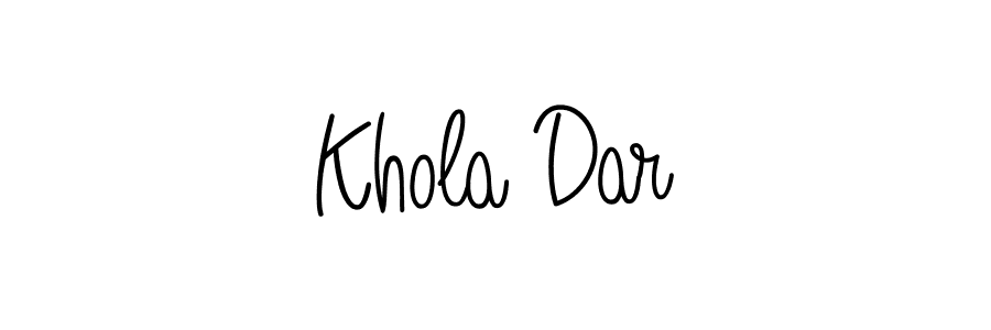 Also we have Khola Dar name is the best signature style. Create professional handwritten signature collection using Angelique-Rose-font-FFP autograph style. Khola Dar signature style 5 images and pictures png