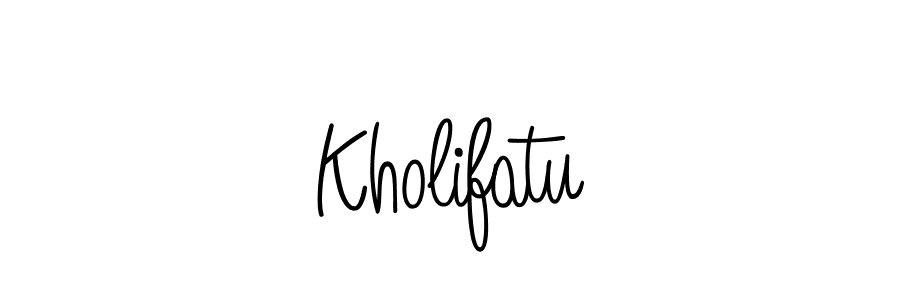 Make a beautiful signature design for name Kholifatu. With this signature (Angelique-Rose-font-FFP) style, you can create a handwritten signature for free. Kholifatu signature style 5 images and pictures png