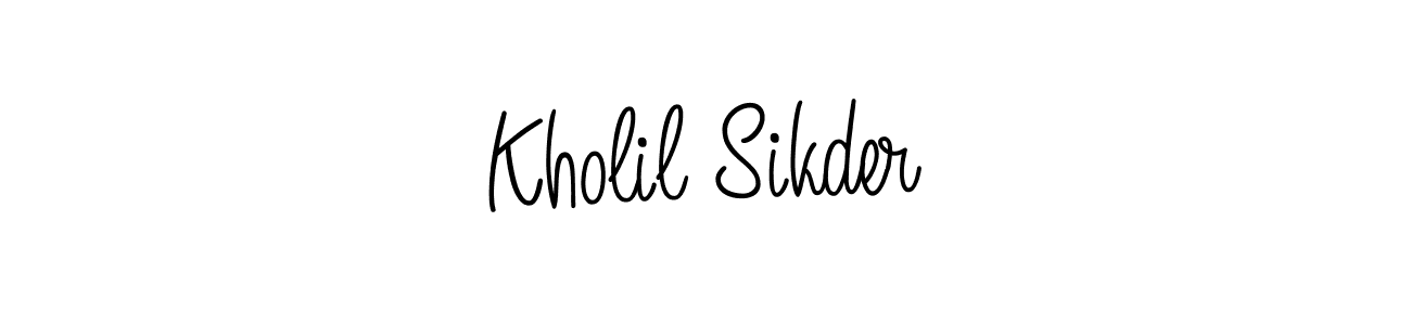 if you are searching for the best signature style for your name Kholil Sikder. so please give up your signature search. here we have designed multiple signature styles  using Angelique-Rose-font-FFP. Kholil Sikder signature style 5 images and pictures png