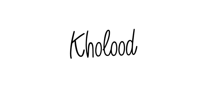 How to make Kholood signature? Angelique-Rose-font-FFP is a professional autograph style. Create handwritten signature for Kholood name. Kholood signature style 5 images and pictures png