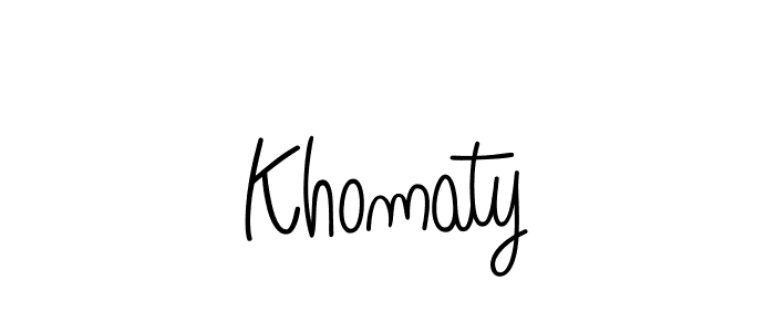 Create a beautiful signature design for name Khomaty. With this signature (Angelique-Rose-font-FFP) fonts, you can make a handwritten signature for free. Khomaty signature style 5 images and pictures png