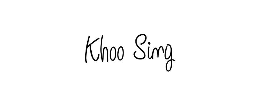 Make a beautiful signature design for name Khoo Sing. With this signature (Angelique-Rose-font-FFP) style, you can create a handwritten signature for free. Khoo Sing signature style 5 images and pictures png