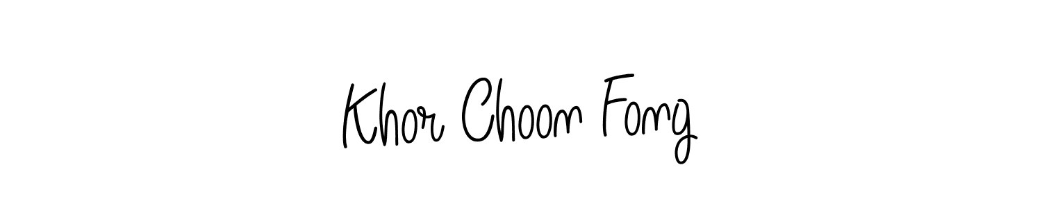 How to Draw Khor Choon Fong signature style? Angelique-Rose-font-FFP is a latest design signature styles for name Khor Choon Fong. Khor Choon Fong signature style 5 images and pictures png
