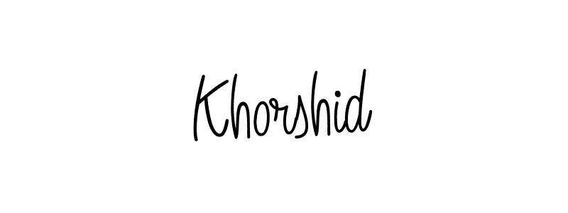 The best way (Angelique-Rose-font-FFP) to make a short signature is to pick only two or three words in your name. The name Khorshid include a total of six letters. For converting this name. Khorshid signature style 5 images and pictures png