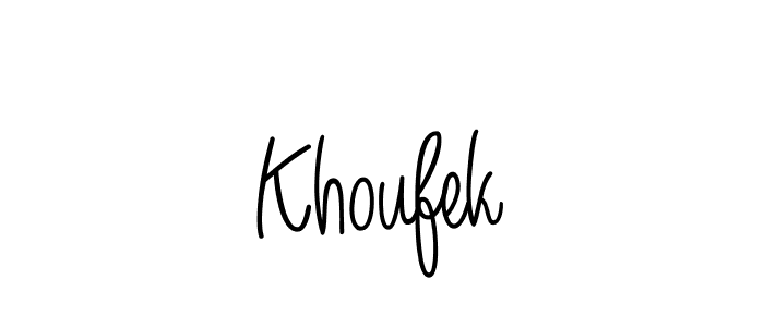 Khoufek stylish signature style. Best Handwritten Sign (Angelique-Rose-font-FFP) for my name. Handwritten Signature Collection Ideas for my name Khoufek. Khoufek signature style 5 images and pictures png