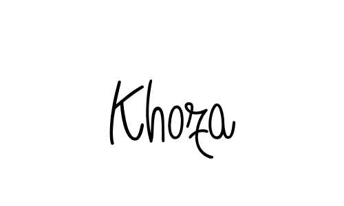 How to make Khoza signature? Angelique-Rose-font-FFP is a professional autograph style. Create handwritten signature for Khoza name. Khoza signature style 5 images and pictures png