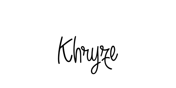 How to make Khryze signature? Angelique-Rose-font-FFP is a professional autograph style. Create handwritten signature for Khryze name. Khryze signature style 5 images and pictures png