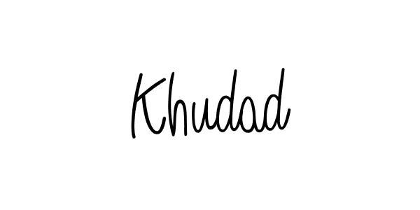 The best way (Angelique-Rose-font-FFP) to make a short signature is to pick only two or three words in your name. The name Khudad include a total of six letters. For converting this name. Khudad signature style 5 images and pictures png