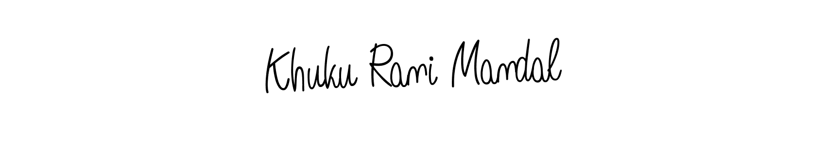Khuku Rani Mandal stylish signature style. Best Handwritten Sign (Angelique-Rose-font-FFP) for my name. Handwritten Signature Collection Ideas for my name Khuku Rani Mandal. Khuku Rani Mandal signature style 5 images and pictures png