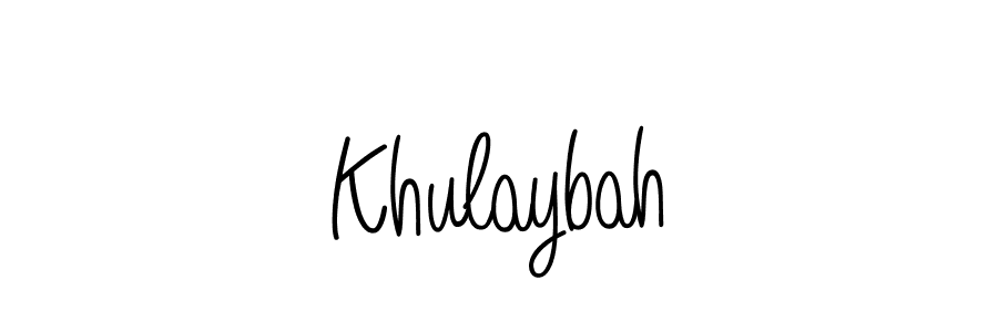 How to make Khulaybah name signature. Use Angelique-Rose-font-FFP style for creating short signs online. This is the latest handwritten sign. Khulaybah signature style 5 images and pictures png