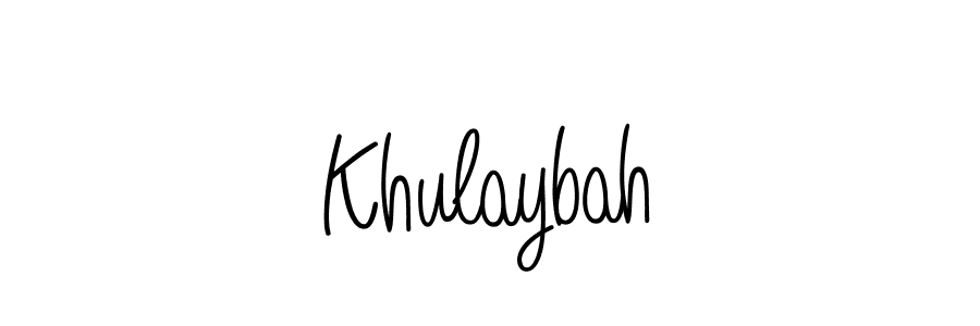 How to make Khulaybah name signature. Use Angelique-Rose-font-FFP style for creating short signs online. This is the latest handwritten sign. Khulaybah signature style 5 images and pictures png