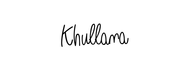 Make a beautiful signature design for name Khullana. With this signature (Angelique-Rose-font-FFP) style, you can create a handwritten signature for free. Khullana signature style 5 images and pictures png