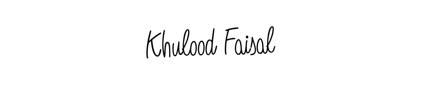 Also we have Khulood Faisal name is the best signature style. Create professional handwritten signature collection using Angelique-Rose-font-FFP autograph style. Khulood Faisal signature style 5 images and pictures png