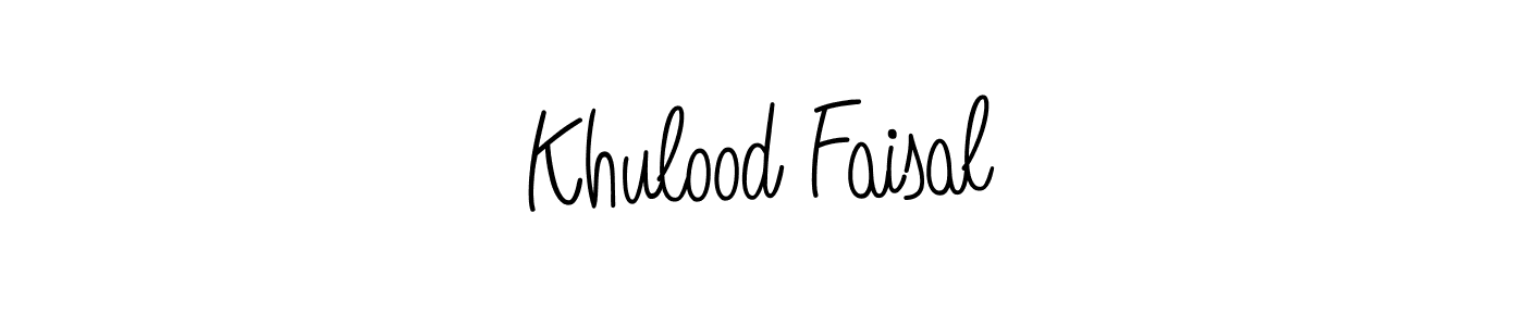 How to make Khulood Faisal signature? Angelique-Rose-font-FFP is a professional autograph style. Create handwritten signature for Khulood Faisal name. Khulood Faisal signature style 5 images and pictures png