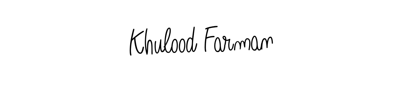 It looks lik you need a new signature style for name Khulood Farman. Design unique handwritten (Angelique-Rose-font-FFP) signature with our free signature maker in just a few clicks. Khulood Farman signature style 5 images and pictures png