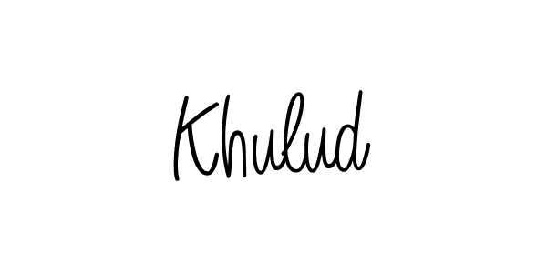 The best way (Angelique-Rose-font-FFP) to make a short signature is to pick only two or three words in your name. The name Khulud include a total of six letters. For converting this name. Khulud signature style 5 images and pictures png
