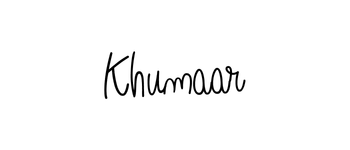 Khumaar stylish signature style. Best Handwritten Sign (Angelique-Rose-font-FFP) for my name. Handwritten Signature Collection Ideas for my name Khumaar. Khumaar signature style 5 images and pictures png