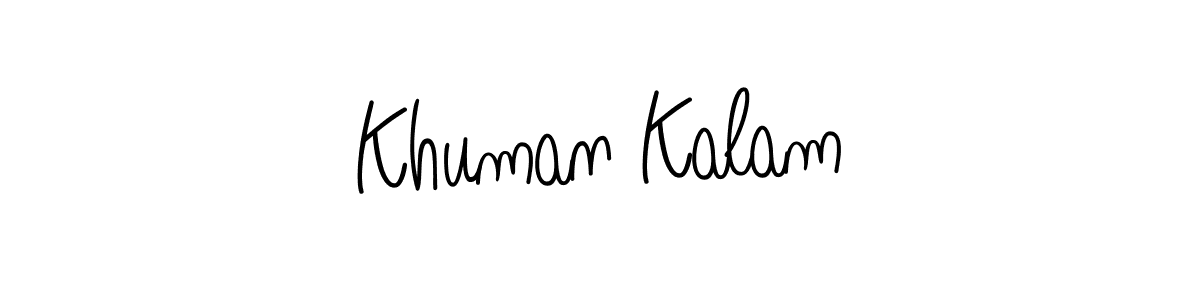 Create a beautiful signature design for name Khuman Kalam. With this signature (Angelique-Rose-font-FFP) fonts, you can make a handwritten signature for free. Khuman Kalam signature style 5 images and pictures png