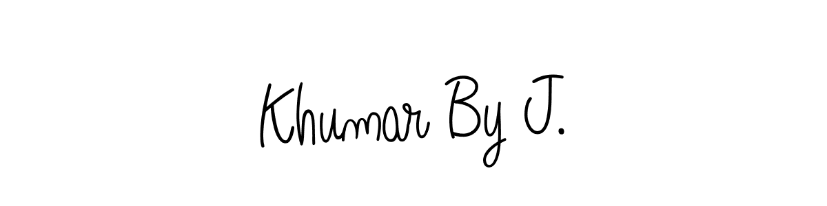 You should practise on your own different ways (Angelique-Rose-font-FFP) to write your name (Khumar By J.) in signature. don't let someone else do it for you. Khumar By J. signature style 5 images and pictures png