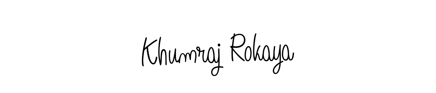 Check out images of Autograph of Khumraj Rokaya name. Actor Khumraj Rokaya Signature Style. Angelique-Rose-font-FFP is a professional sign style online. Khumraj Rokaya signature style 5 images and pictures png