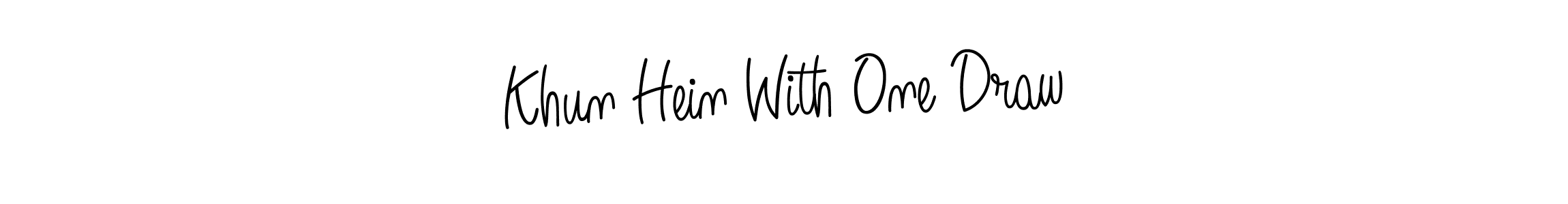 Also we have Khun Hein With One Draw name is the best signature style. Create professional handwritten signature collection using Angelique-Rose-font-FFP autograph style. Khun Hein With One Draw signature style 5 images and pictures png
