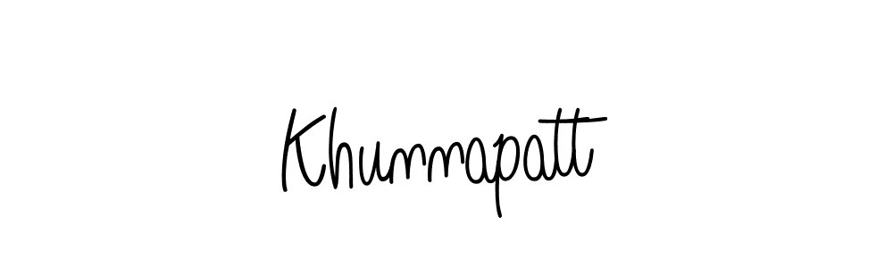 Make a beautiful signature design for name Khunnapatt. With this signature (Angelique-Rose-font-FFP) style, you can create a handwritten signature for free. Khunnapatt signature style 5 images and pictures png