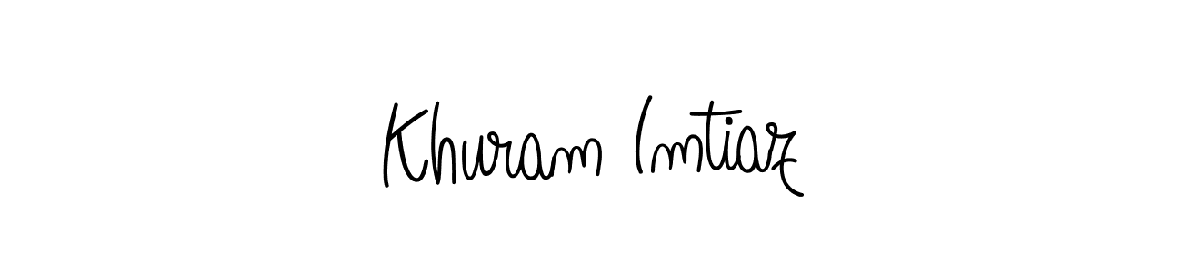 Use a signature maker to create a handwritten signature online. With this signature software, you can design (Angelique-Rose-font-FFP) your own signature for name Khuram Imtiaz. Khuram Imtiaz signature style 5 images and pictures png