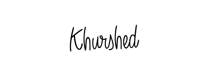 You should practise on your own different ways (Angelique-Rose-font-FFP) to write your name (Khurshed) in signature. don't let someone else do it for you. Khurshed signature style 5 images and pictures png