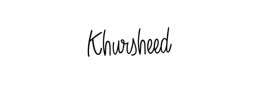The best way (Angelique-Rose-font-FFP) to make a short signature is to pick only two or three words in your name. The name Khursheed include a total of six letters. For converting this name. Khursheed signature style 5 images and pictures png