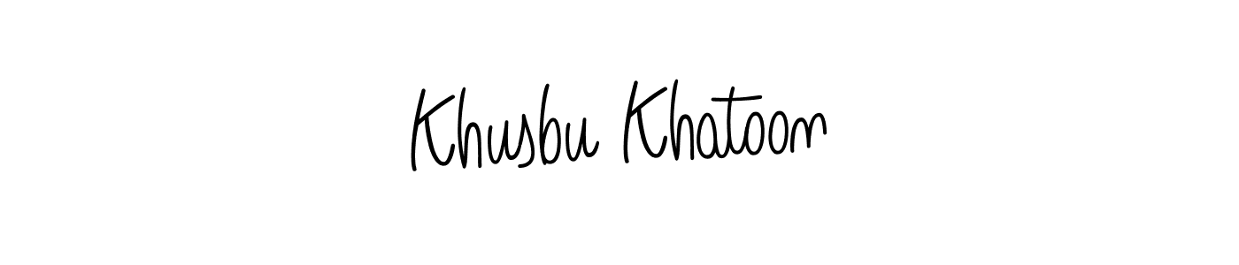 Angelique-Rose-font-FFP is a professional signature style that is perfect for those who want to add a touch of class to their signature. It is also a great choice for those who want to make their signature more unique. Get Khusbu Khatoon name to fancy signature for free. Khusbu Khatoon signature style 5 images and pictures png