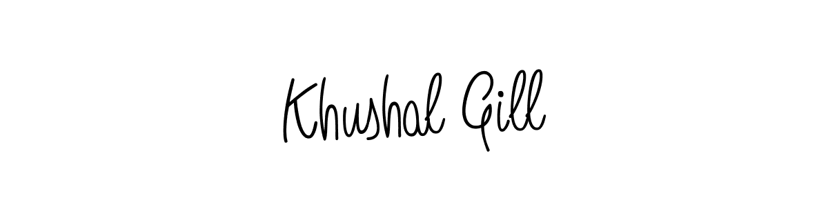 Make a beautiful signature design for name Khushal Gill. With this signature (Angelique-Rose-font-FFP) style, you can create a handwritten signature for free. Khushal Gill signature style 5 images and pictures png